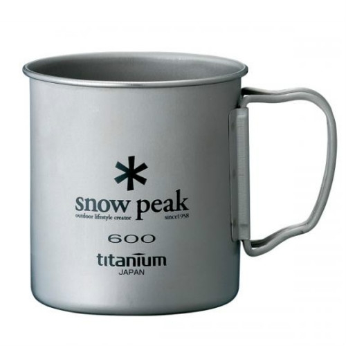 Snow Peak titanium single 600 ml Cup folding handle (MG-044)   SPMG044